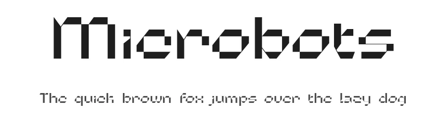 Microbots by Muhammad Muammar — Display Font