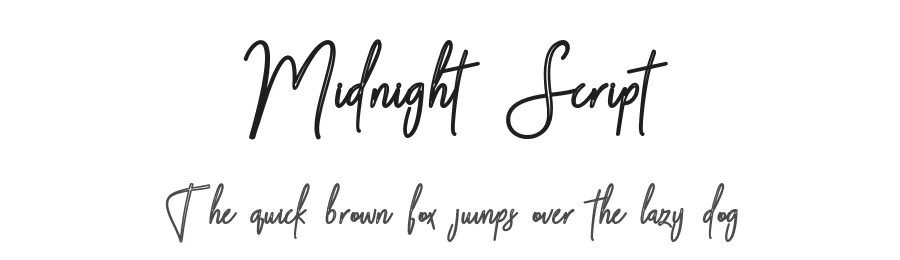 Midnight Script — Script Handwritten Font