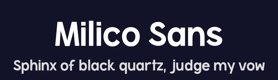 Milico Sans by Marck Al — Sans Serif Font — thumbnail 2