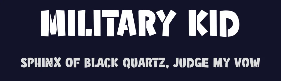 Military Kid by Sahirul Puguh — Display Font — thumbnail 2