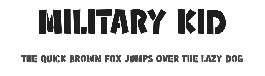 Military Kid by Sahirul Puguh — Display Font