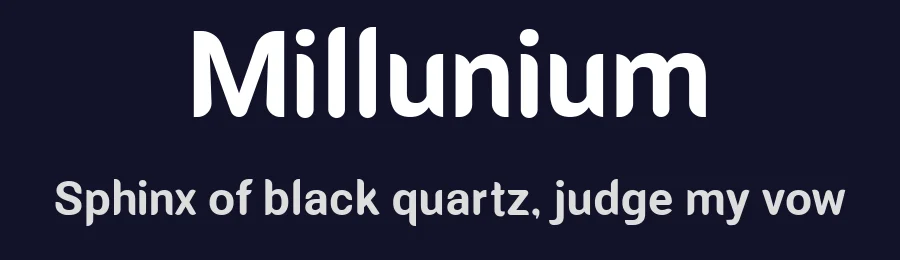 Millunium by kolcsarzsolt — Sans Serif Font — thumbnail 2