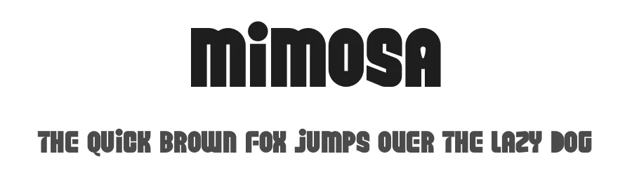 Mimosa by Muhammad Afif Ersya — Display Font