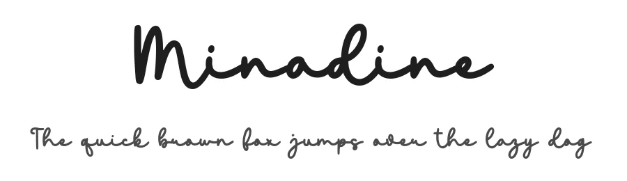 Minadine by Annas Rifky Anhar — Script Handwritten Font