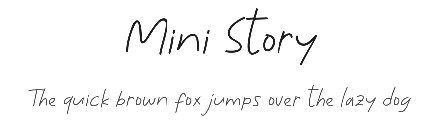 Mini Story by Khurasan — Script Handwritten Font