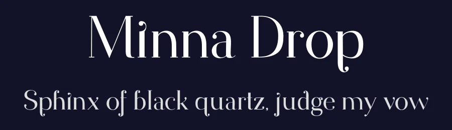 Minna Drop — Serif Font — thumbnail 2