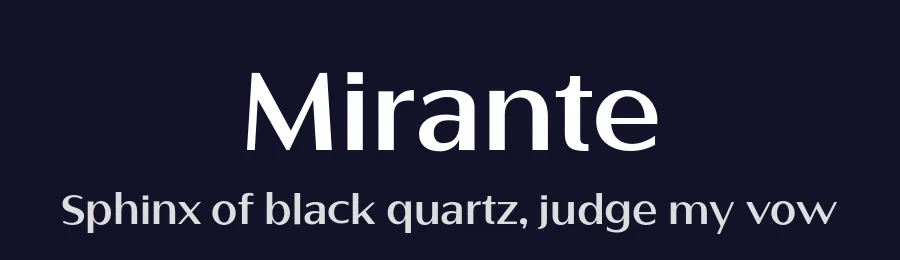 Mirante by By Abdul Artega — Sans Serif Font — thumbnail 2