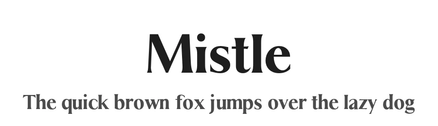 Mistle by Areatype — Serif Font