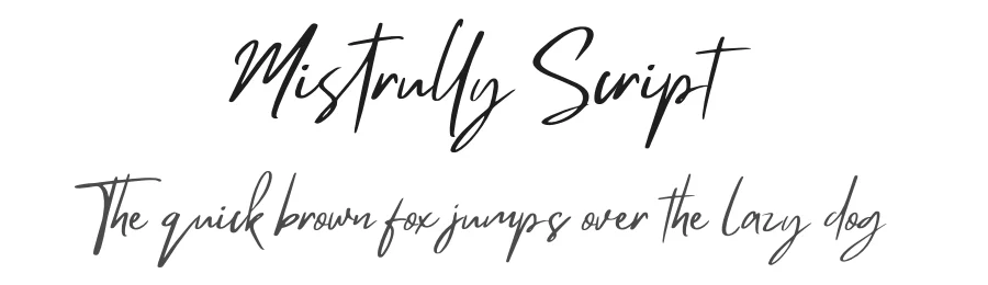 Mistrully Script by Rian Rahardi — Script Handwritten Font