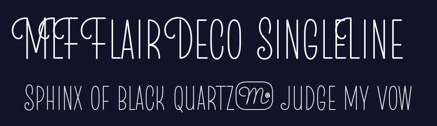 MLF Flair Deco SingleLine by Monoline Fonts Team — Display Font — thumbnail 2