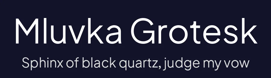 Mluvka Grotesk by Modified by Jiří Krblich, Original typeface by Gumpita Rahayu — Sans Serif Font — thumbnail 2