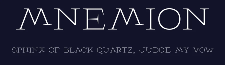 Mnemion by George Triantafyllakos — Display Font — thumbnail 2