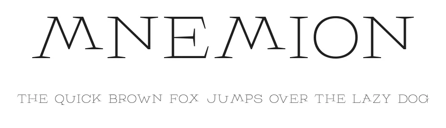 Mnemion by George Triantafyllakos — Display Font