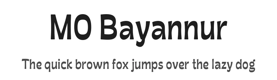 MO Bayannur by Abdurrahman Hanif — Display Font