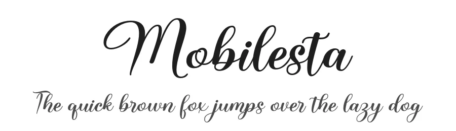 Mobilesta by Khaidir — Script Handwritten Font
