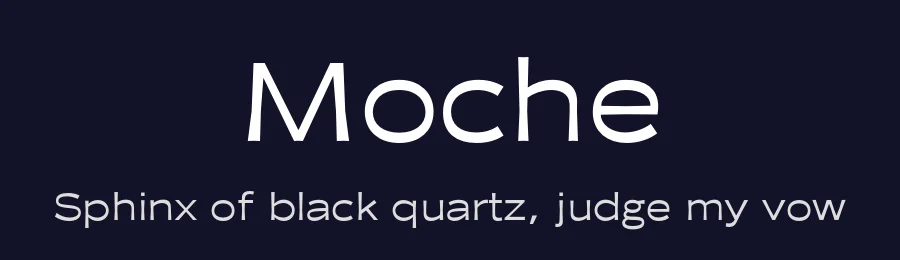 Moche by Vivien Gorse — Sans Serif Font — thumbnail 2