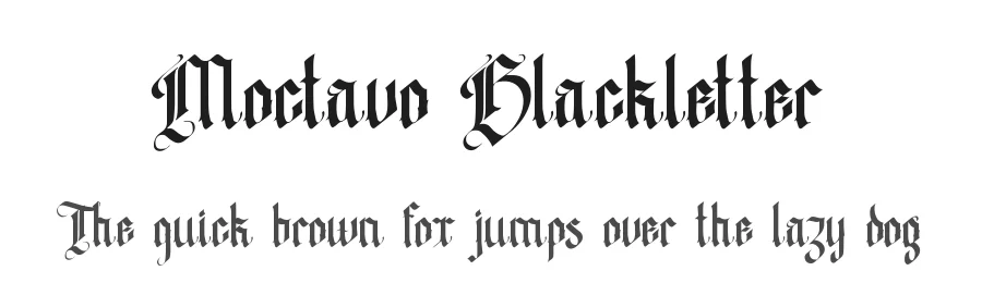 Moctavo Blackletter by Rvandtype — Display Font