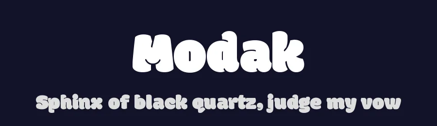 Modak by Sarang Kulkarni, Maithili Shingre, Noopur Datye — Sans Serif Font — thumbnail 2