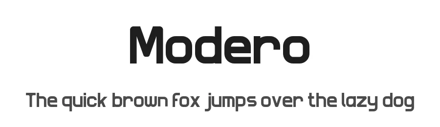 Modero β Sans Serif Font