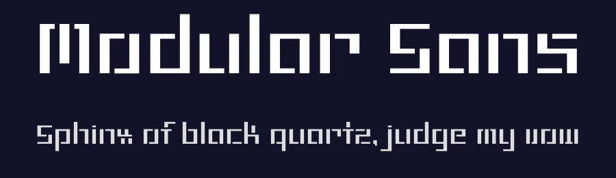 Modular Sans by Julia Schneider — Display Font — thumbnail 2