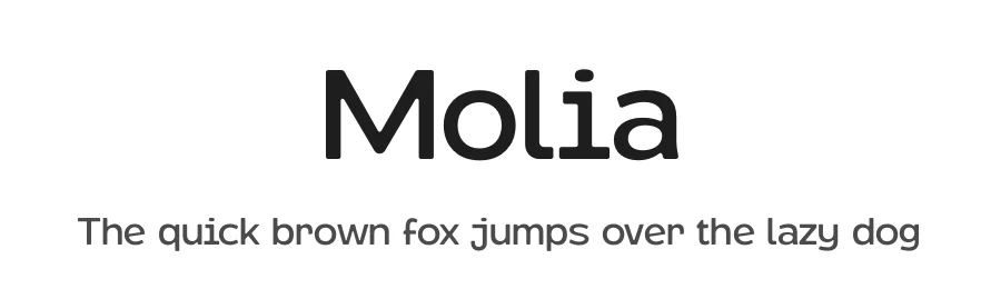 Molia by Furqan Sudirman, Muhammad Muammar — Sans Serif Font