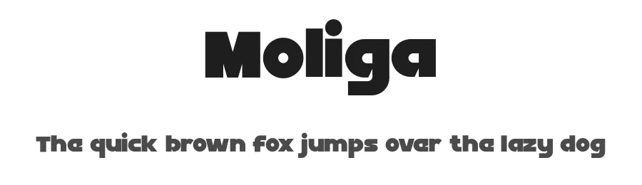 Moliga — Display Font