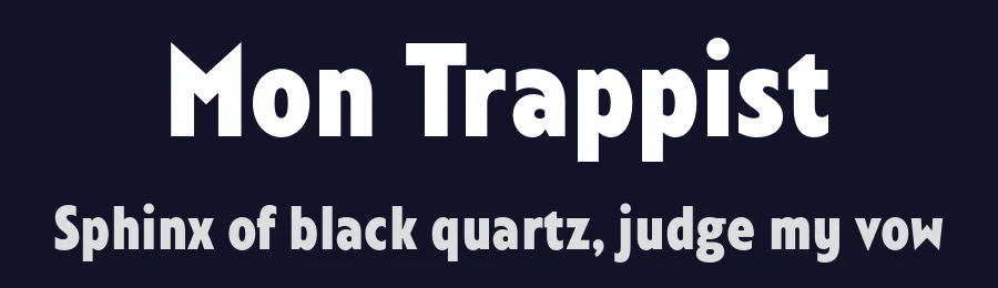 Mon Trappist by Vika Usmanova — Sans Serif Font — thumbnail 2