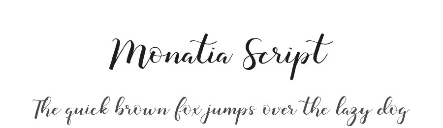 Monatia Script by dharmas — Script Handwritten Font