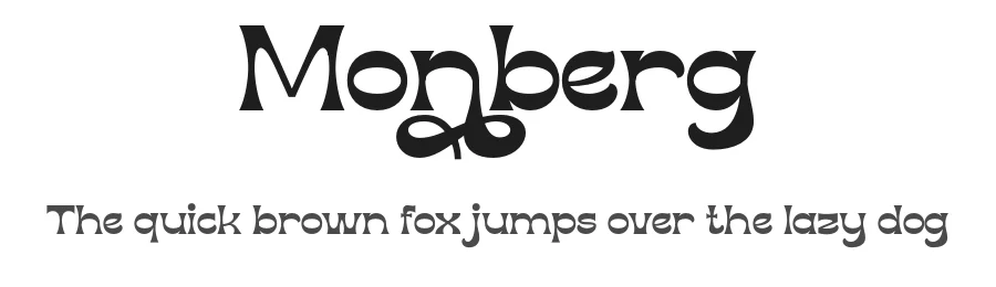 Monberg by Dida Ahluddin — Display Font