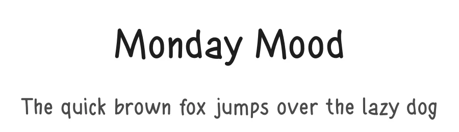 Monday Mood — Script Handwritten Font