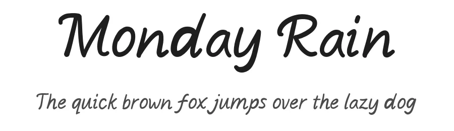 Monday Rain by Khurasan β Script Handwritten Font