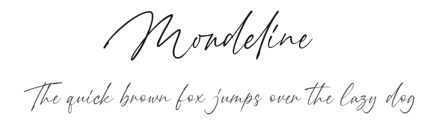 Mondeline by Bangkit tri Setiadi — Script Handwritten Font