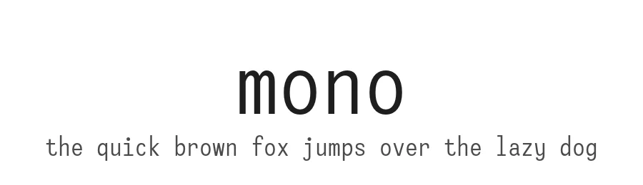 Mono by Justin Penner — Sans Serif Font