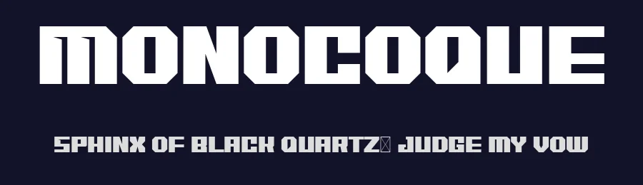 Monocoque by Sahirul — Display Font — thumbnail 2