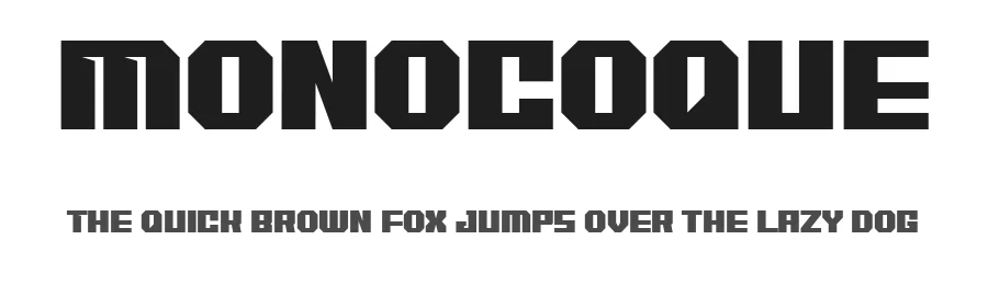 Monocoque by Sahirul — Display Font