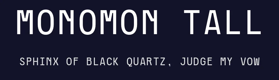 Monomon Tall by Venny Setiawan — Sans Serif Font — thumbnail 2