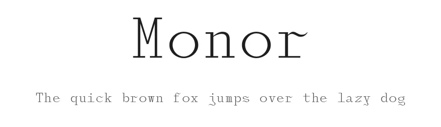 Monor — Serif Font
