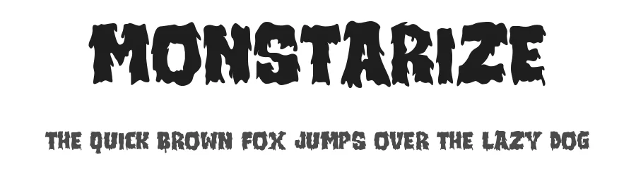 Monstarize by Sahirul — Display Font