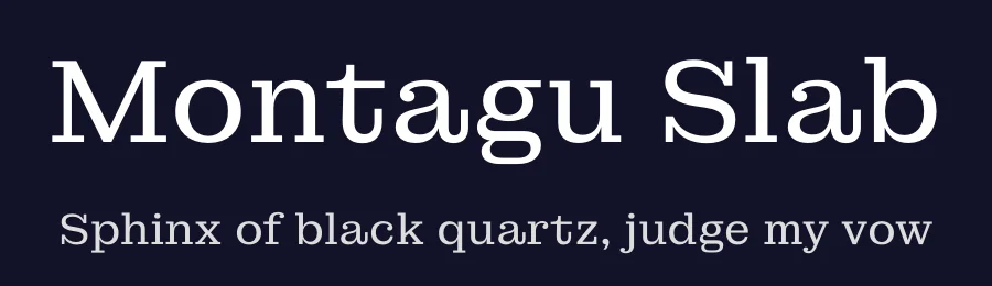 Montagu Slab by Florian Karsten — Slab Serif Font — thumbnail 2