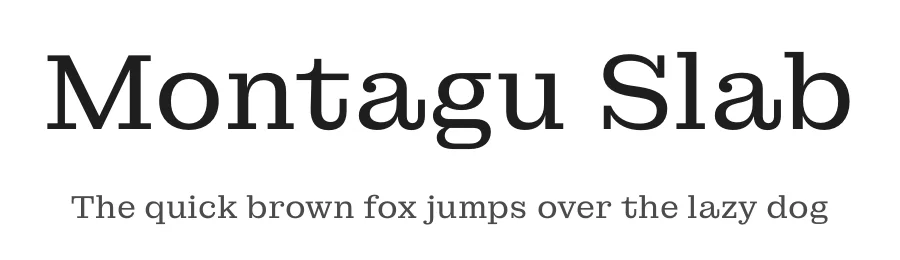 Montagu Slab by Florian Karsten — Slab Serif Font