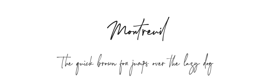 Montreuil by Agam Rahmadan — Script Handwritten Font