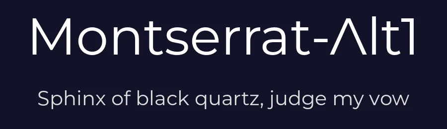 Montserrat-Alt1 by Differentunic — Sans Serif Font — thumbnail 2