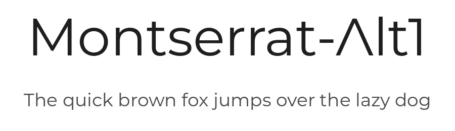 Montserrat-Alt1 by Differentunic — Sans Serif Font