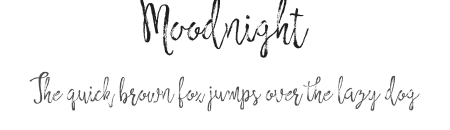 Moodnight by Area Type Studio — Script Handwritten Font