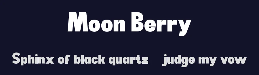 Moon Berry — Display Font — thumbnail 2