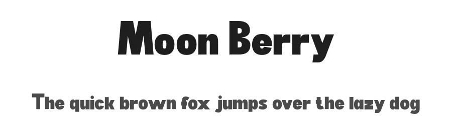 Moon Berry — Display Font