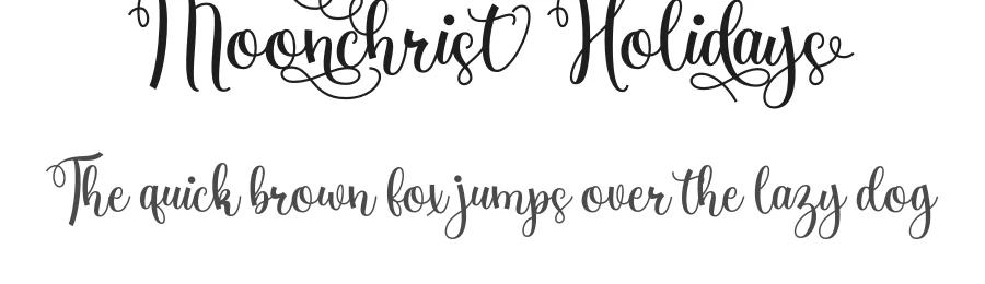 Moonchrist Holidays by Lettersweet — Script Handwritten Font