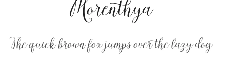 Morenthya by Area Type Studio — Script Handwritten Font
