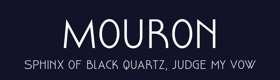 Mouron by Simon Dunford — Display Font — thumbnail 2