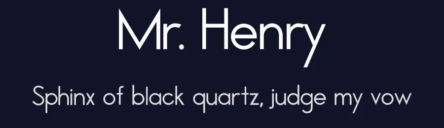 Mr. Henry by Nick Daze — Sans Serif Font — thumbnail 2